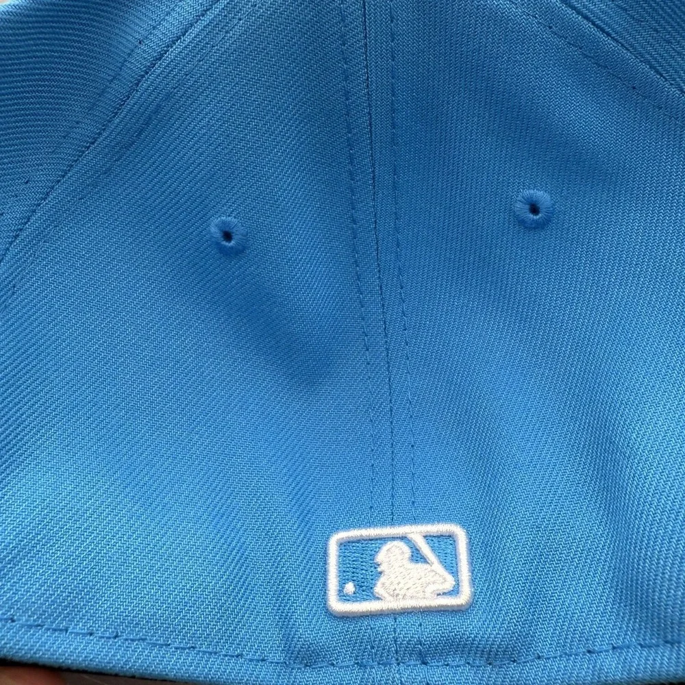 New Era 59Fifty Chicago Cubs Baby Blue Spring Collection Hat Size 7 1/8‎ New